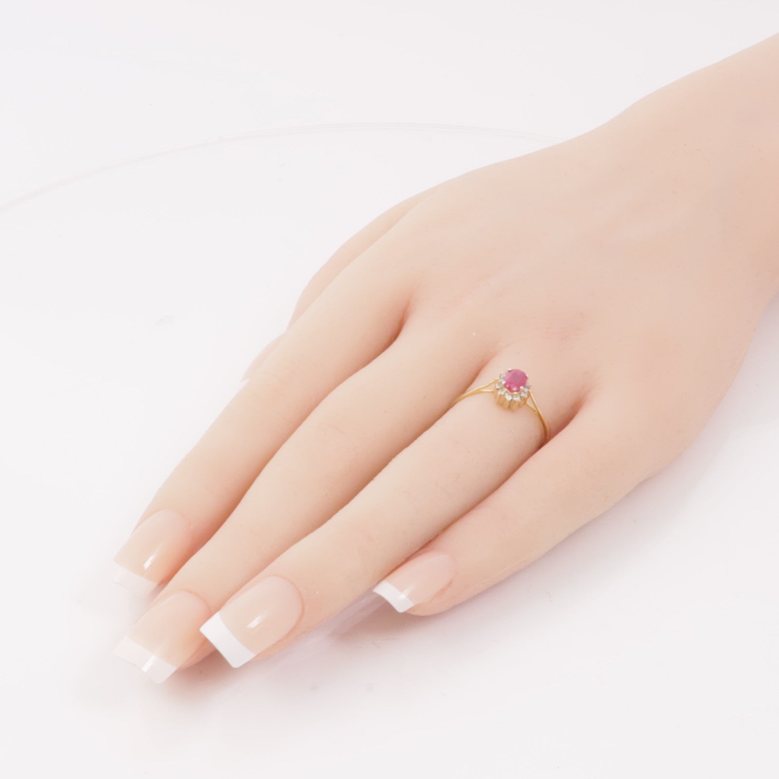 JEWELRY 18K黃金Ruby/Diamond Ring紅寶石/鑽石戒指US#7.5
