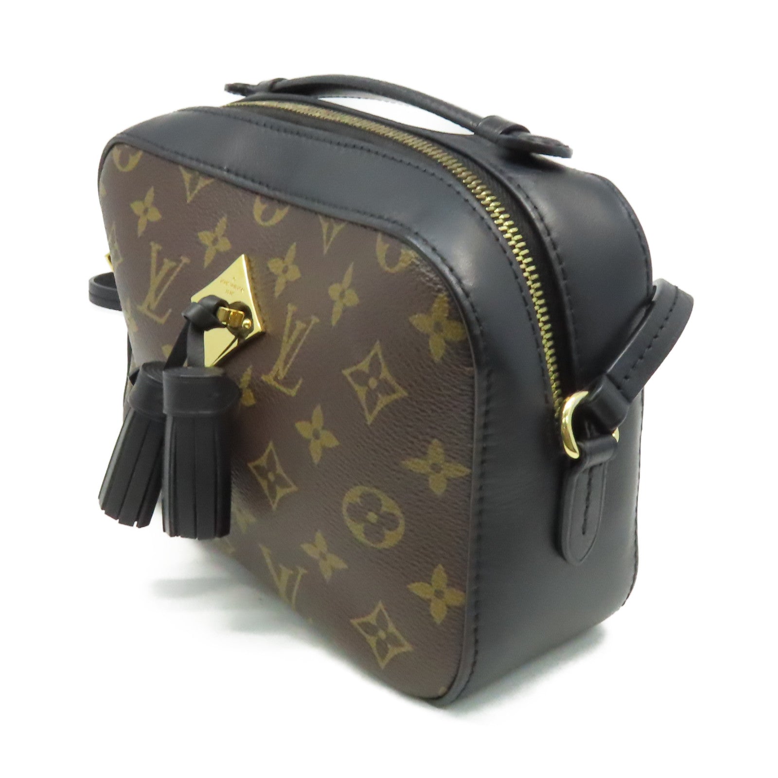 LOUIS VUITTON 【激減優惠】Monogram Saintonge  Shoulder Bag肩背袋黑色/啡色