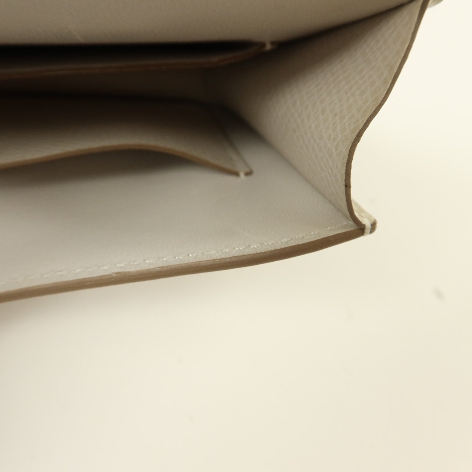 HERMES Epsom皮革Constance Slim錢包Blanc