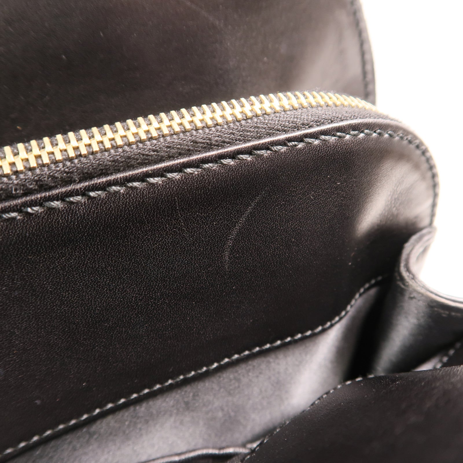SAINT LAURENT 羊皮皮革Rive Gauche 32金扣手挽袋