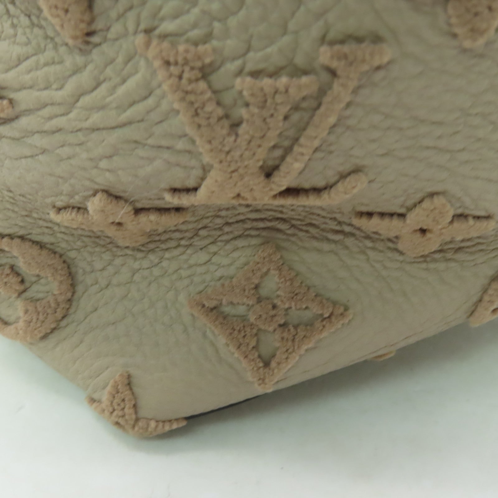 LOUIS VUITTON 【激減優惠】皮革Tote W PM金扣手挽袋米色