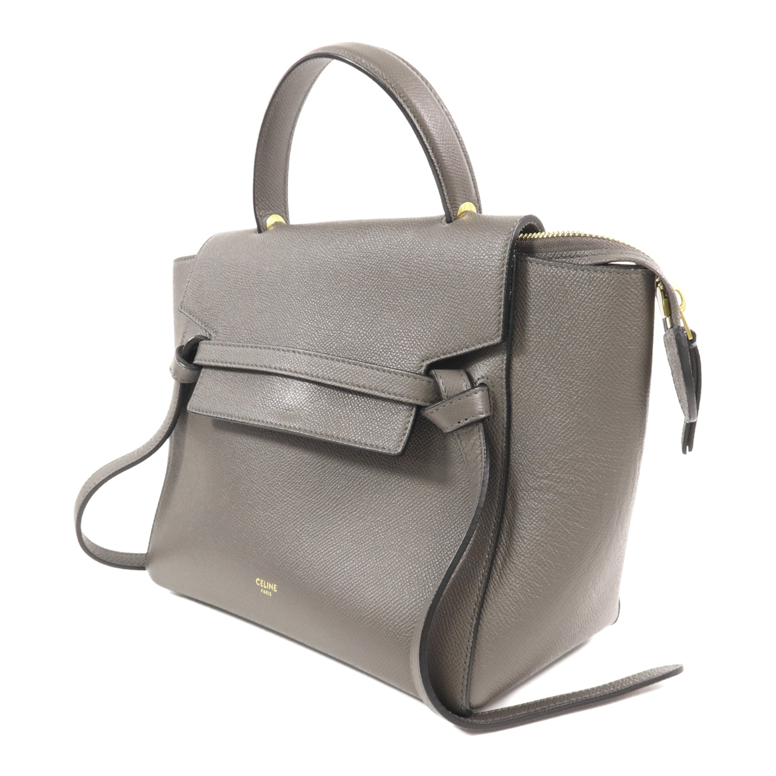 CELINE 牛皮皮革Nano Belt Bag金扣手挽肩背兩用袋