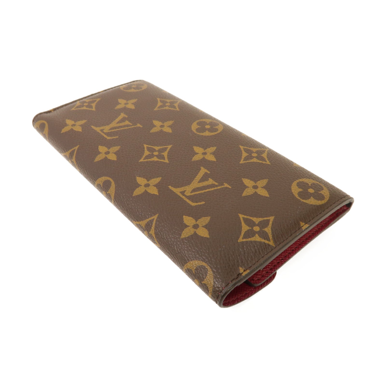 LOUIS VUITTON 【激減優惠】Monogram Josephine Wallet金扣長錢包棕色/酒紅色