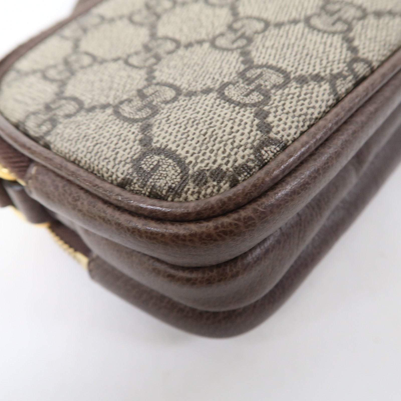 GUCCI 塗層帆布Ophidia GG Mini金扣肩背袋啡色