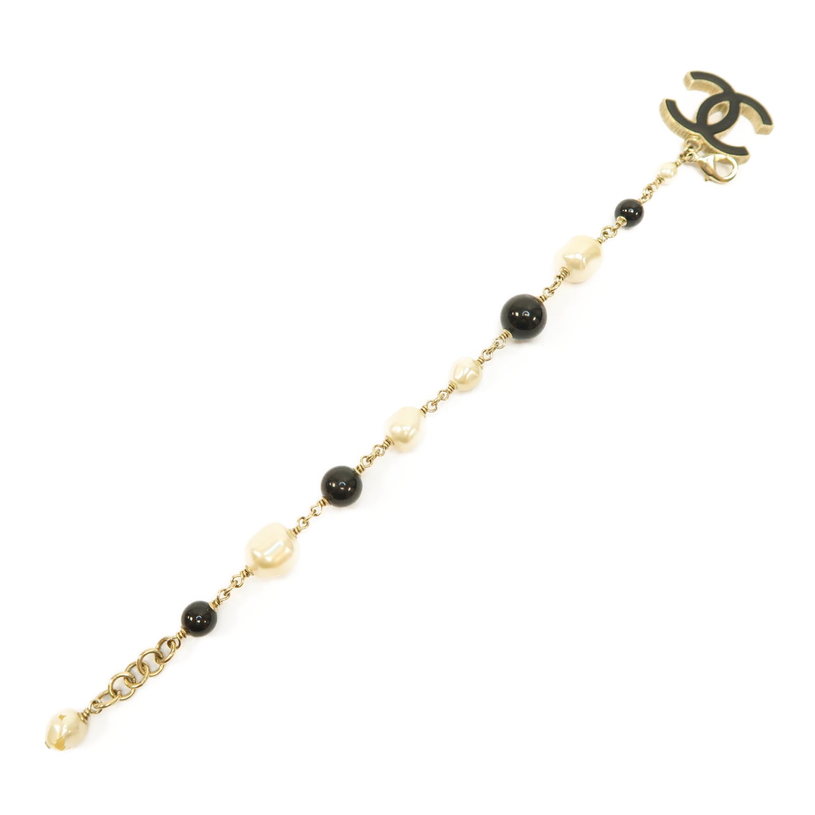 CHANEL 金屬/PVC Bracelet手鏈金色/黑色/白色