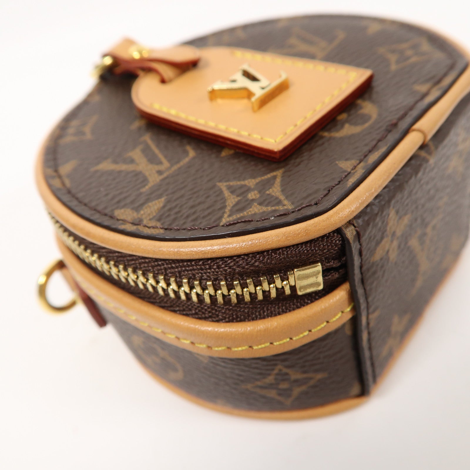 LOUIS VUITTON Monogram Boite Chapeau Necklace金扣鏈帶肩背袋啡色