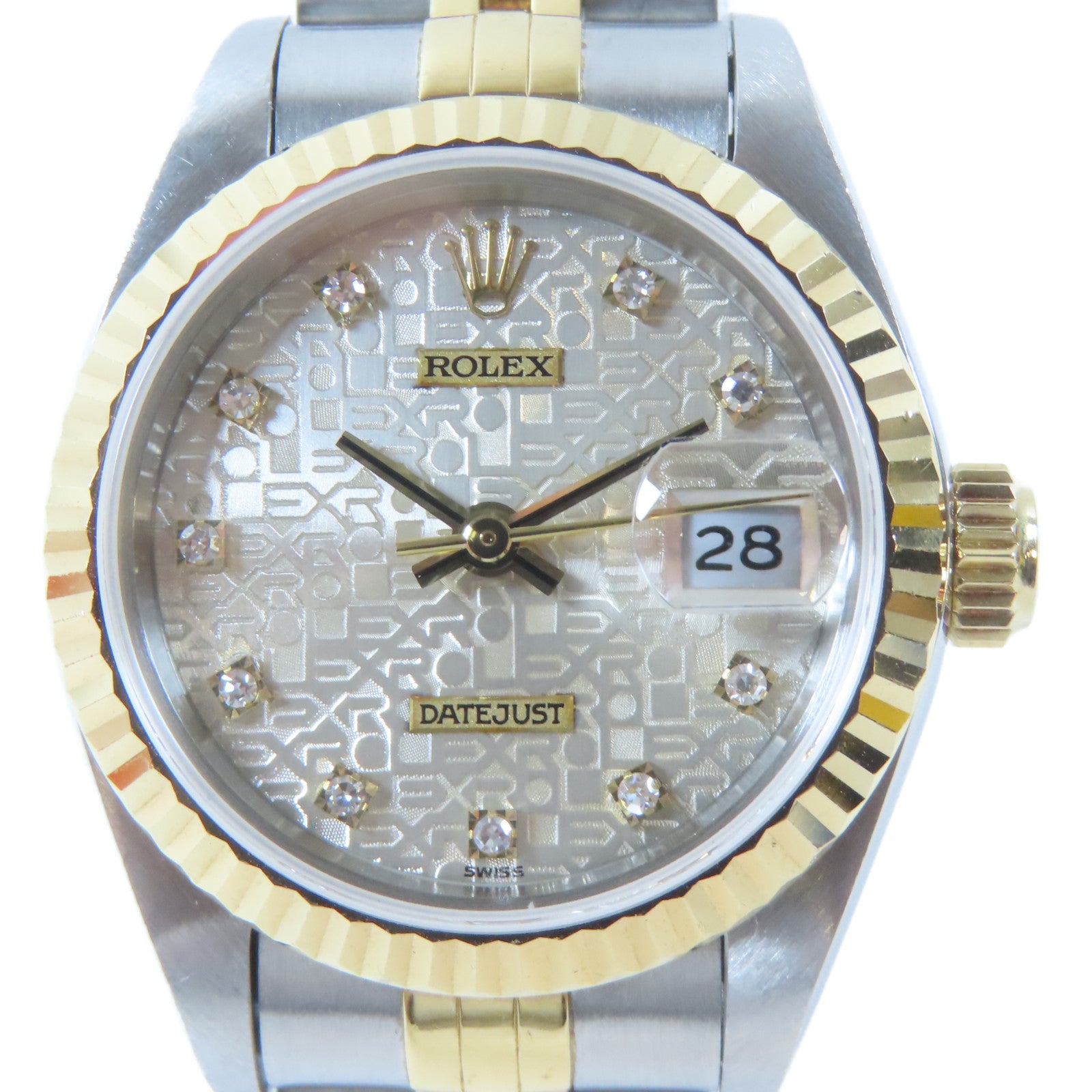 ROLEX Datejust不鏽鋼手錶自動機芯銀色