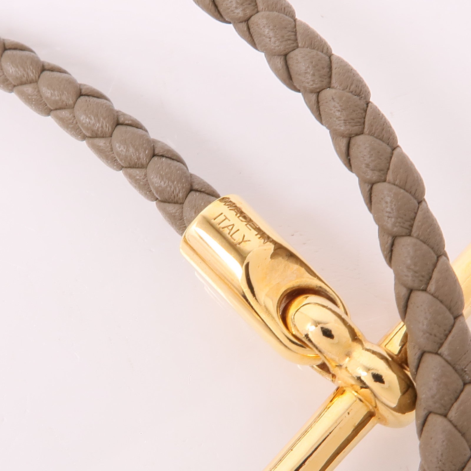 HERMES Swift皮革Glenan Double Tour金扣手鐲Etoupe