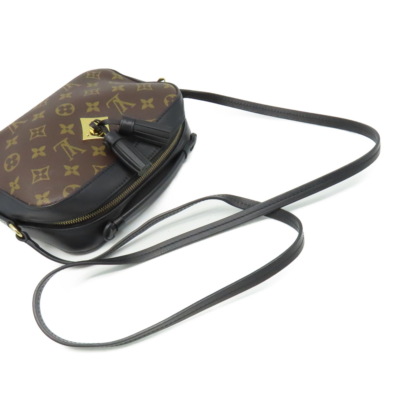 LOUIS VUITTON 【激減優惠】Monogram Saintonge  Shoulder Bag肩背袋黑色/啡色