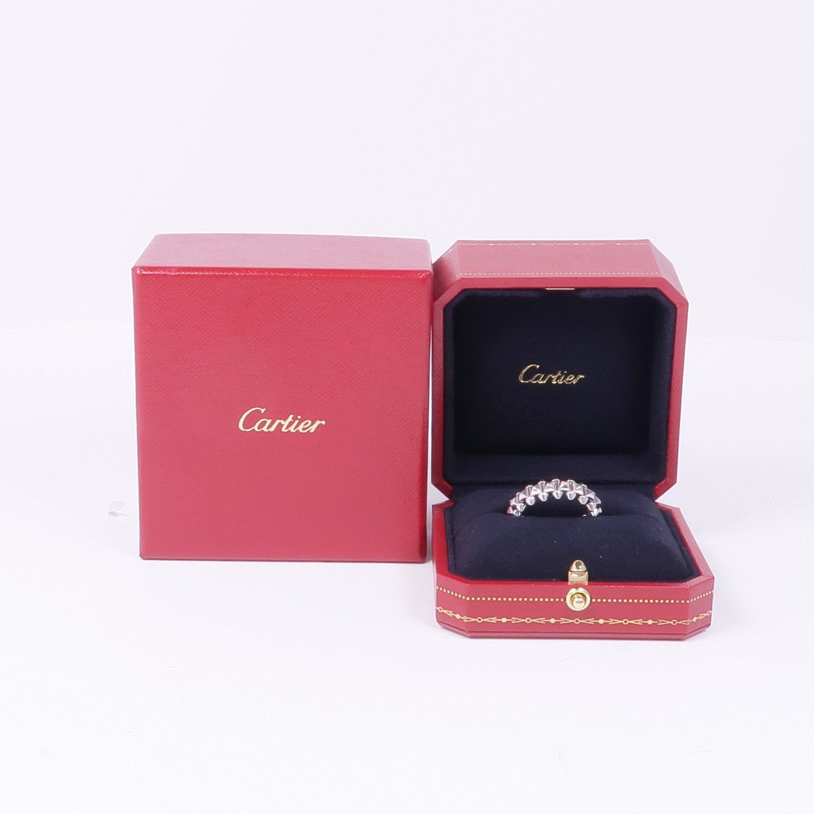 CARTIER 18K白金Clash de Ring戒指Cartier#58/US#8