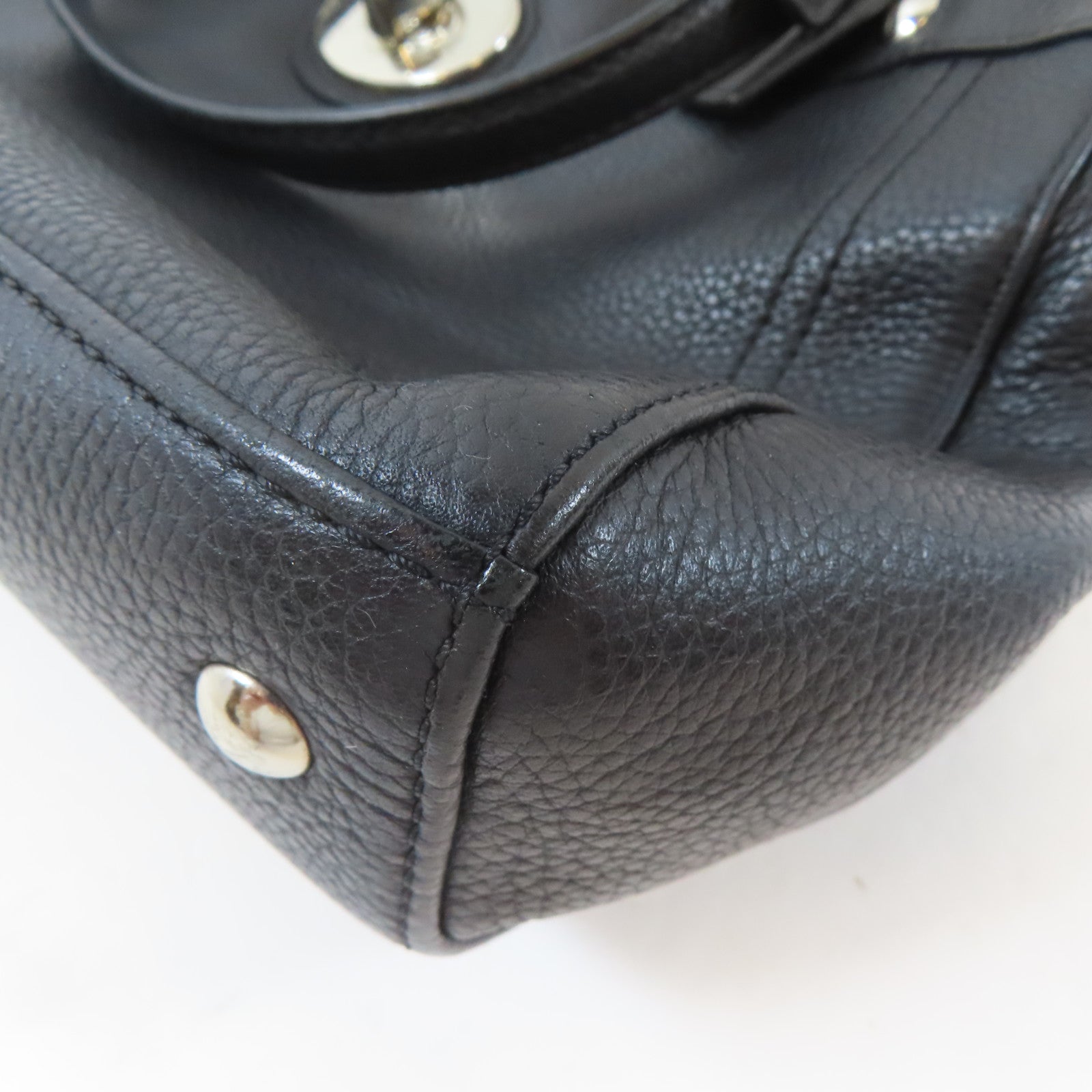 COACH 牛皮皮革Penelope Shoulder Bag銀扣肩背袋黑色