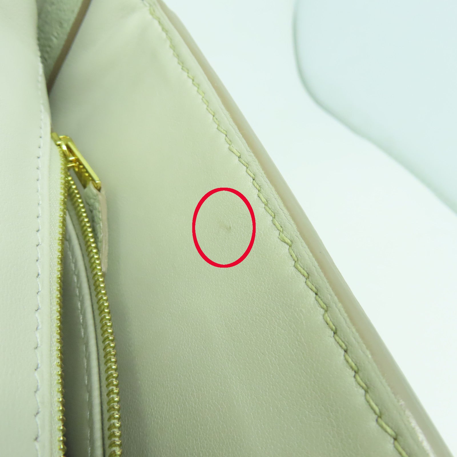 HERMES Clemence皮革2424金扣手挽肩背兩用袋珍珠灰色