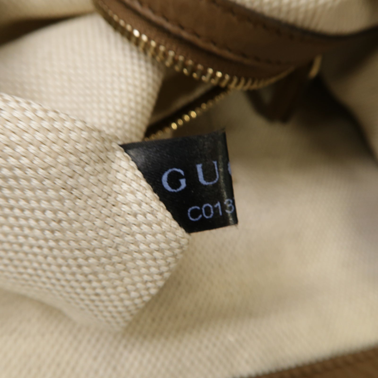 GUCCI 牛皮皮革Chain Shoulder Bag金扣鏈帶肩背袋啡色