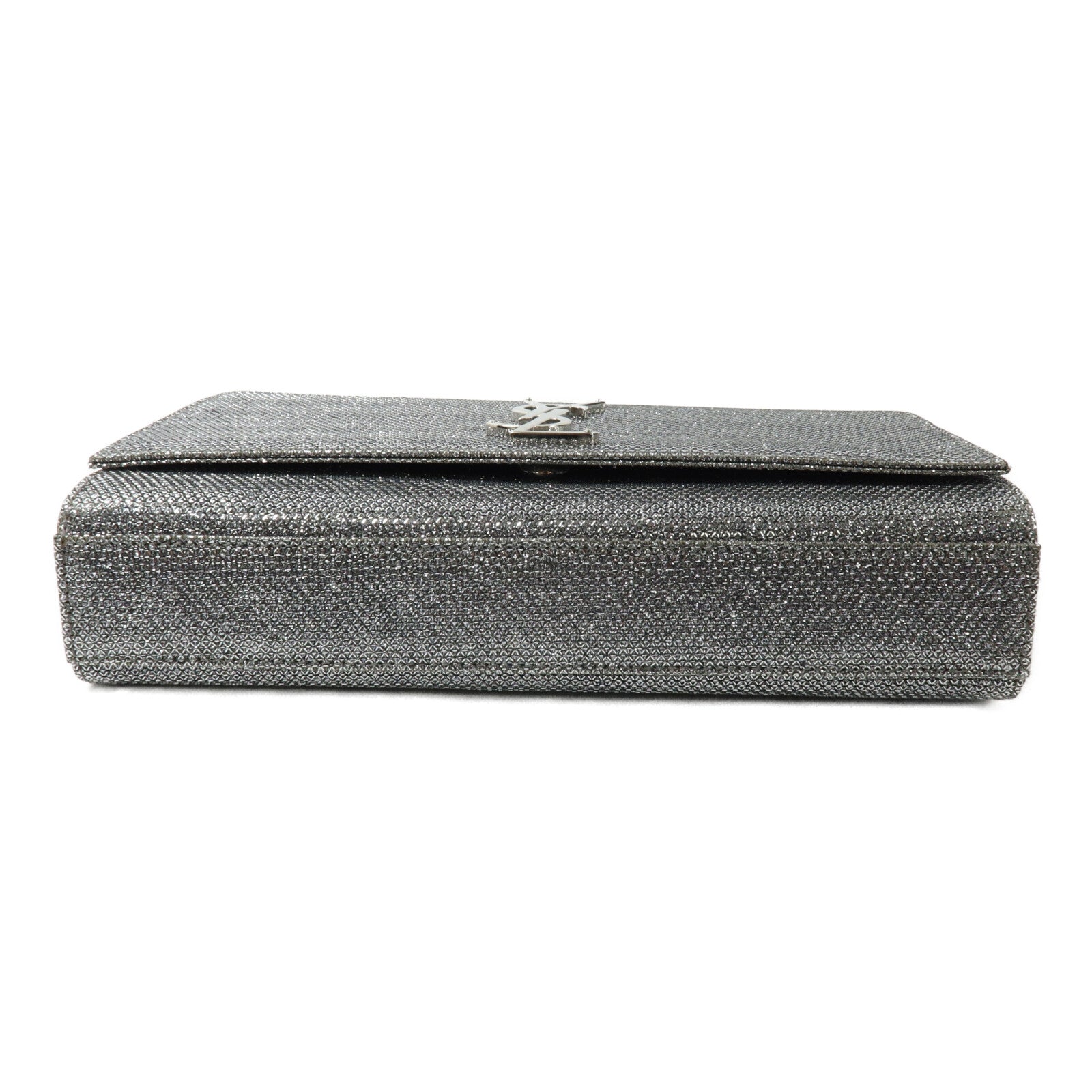 SAINT LAURENT 牛皮皮革/Glitter Kate Medium鏈帶肩背袋