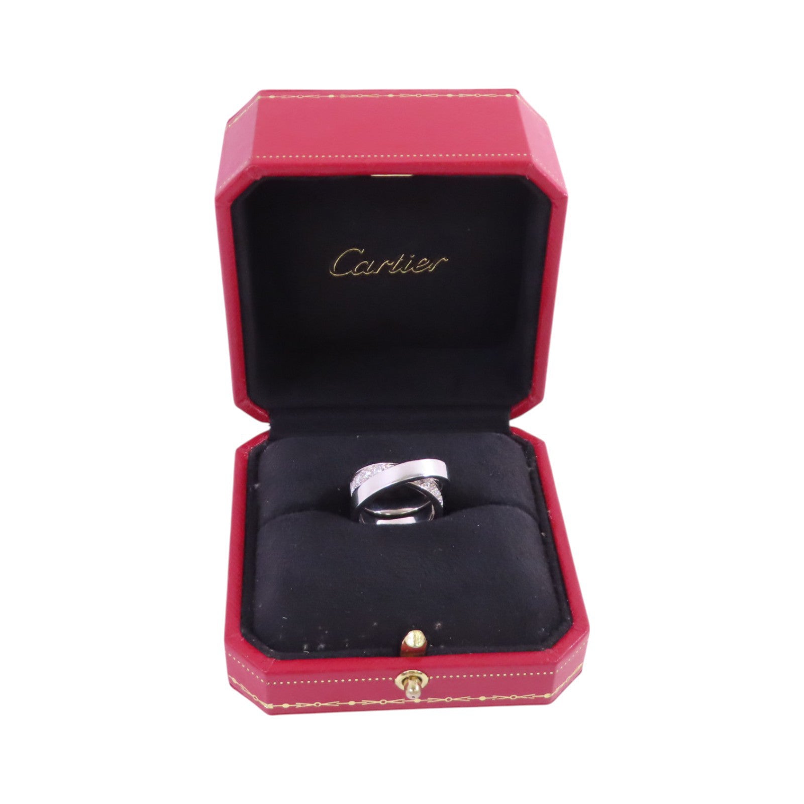 CARTIER 18K白金/鑽石Paris Nouvelle Vague Diamond Ring戒指#49/US#5