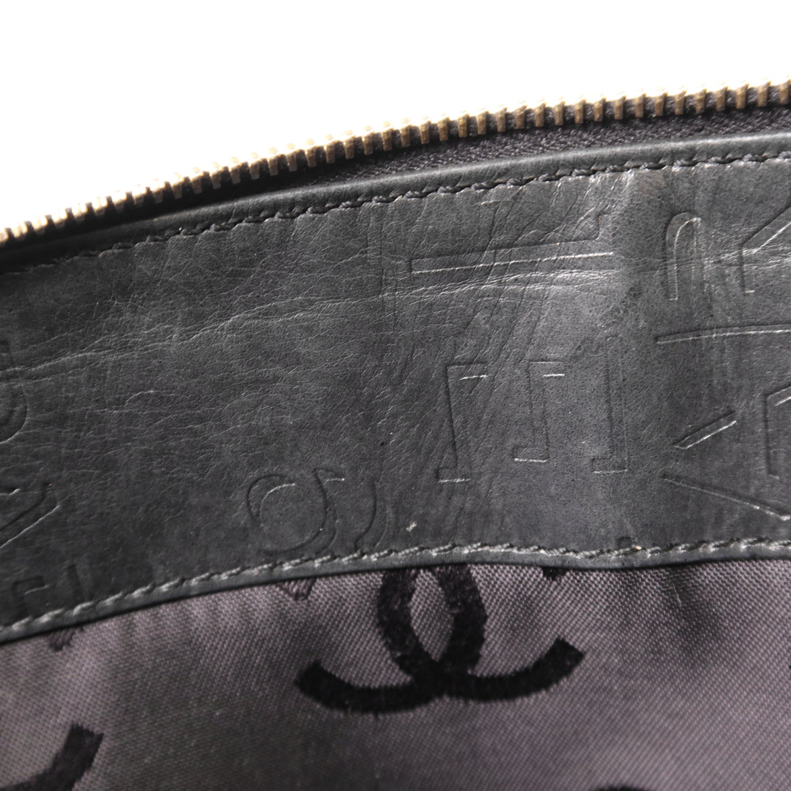 CHANEL 羊皮皮革Vintage Chain Shoulder金扣鏈帶肩背袋