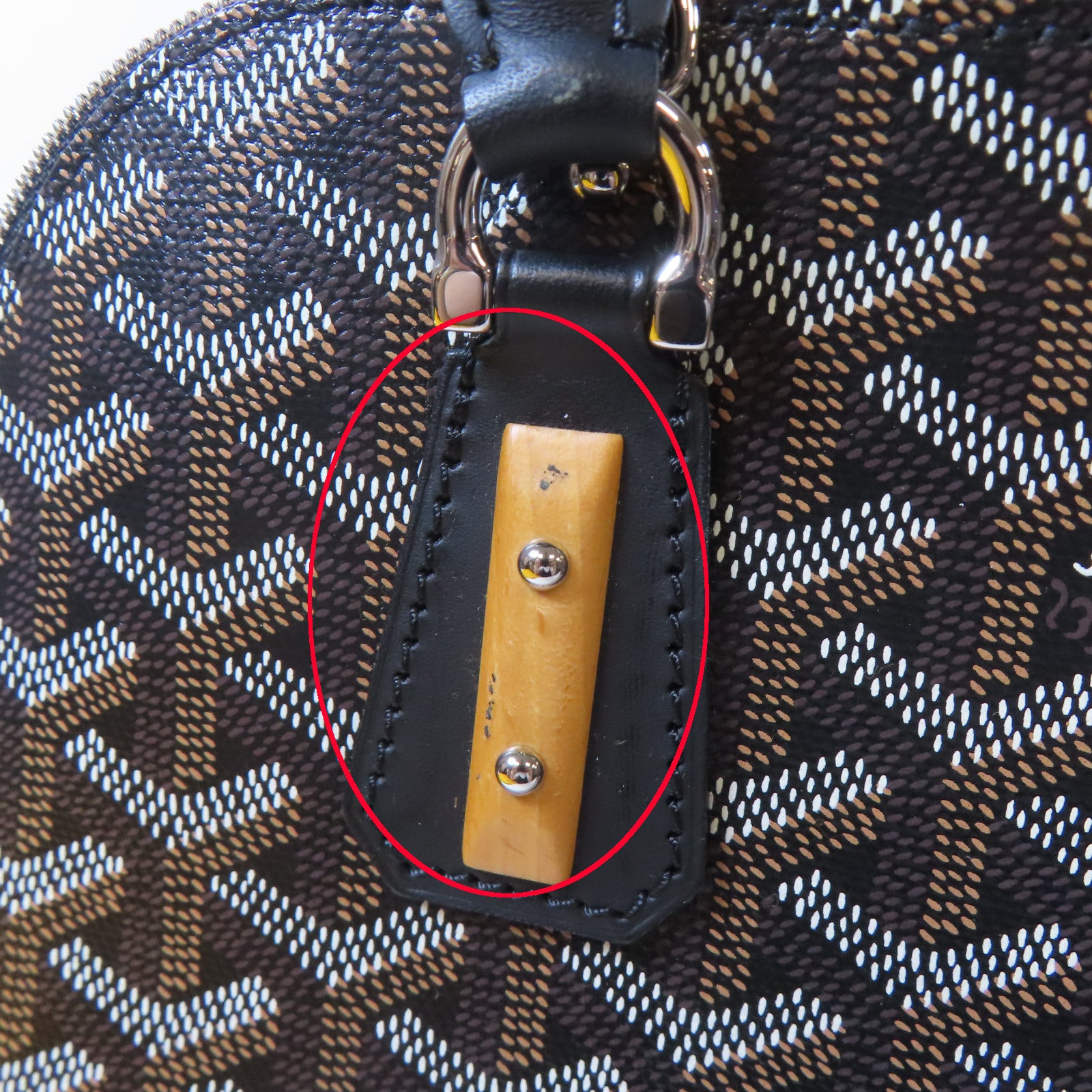 GOYARD 塗層帆布Vendome銀扣手挽袋黑色