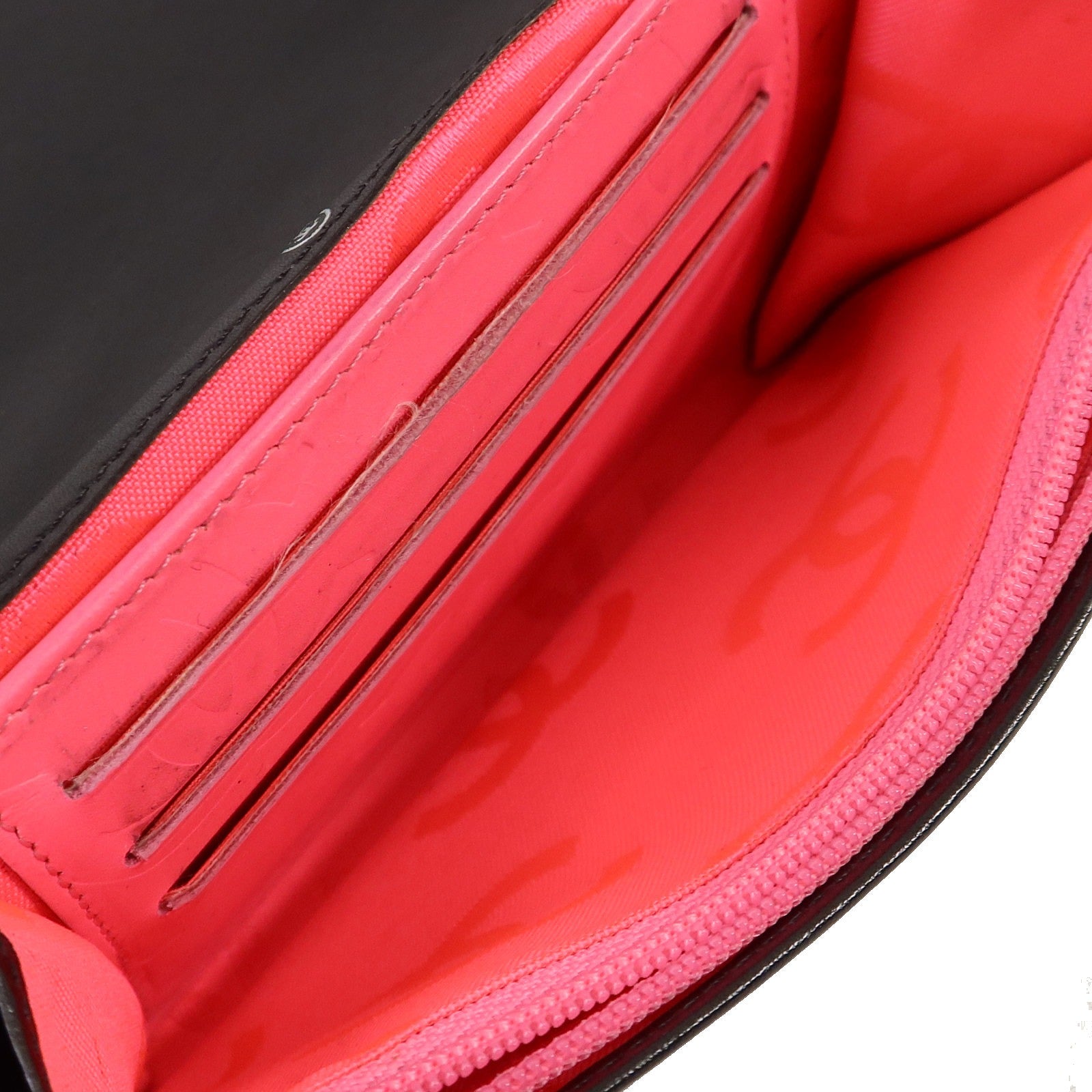 CHANEL 牛皮皮革Cambon Compact Wallet銀扣錢包