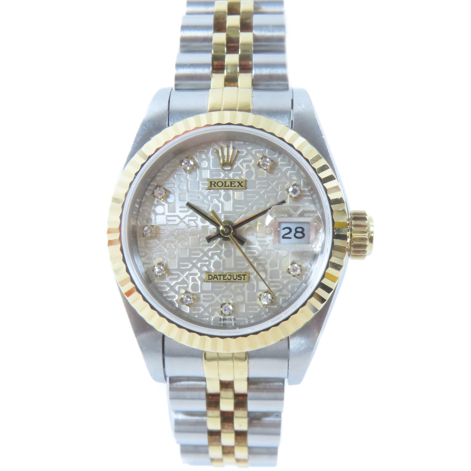 ROLEX Datejust不鏽鋼手錶自動機芯銀色