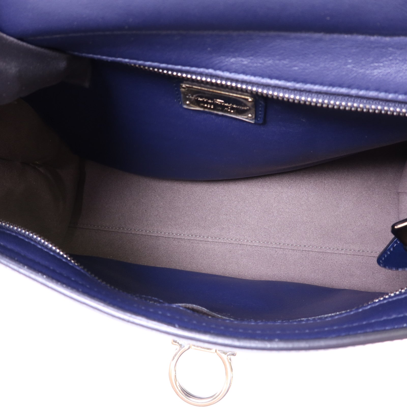 Salvatore Ferragamo 牛皮皮革2 Way Shoulder Bag銀扣手挽肩背兩用袋