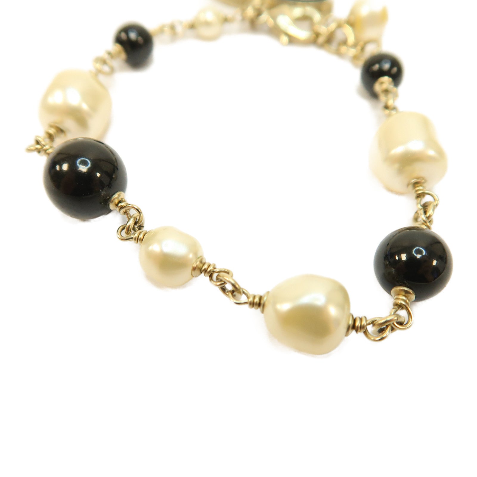 CHANEL 金屬/PVC Bracelet手鏈金色/黑色/白色
