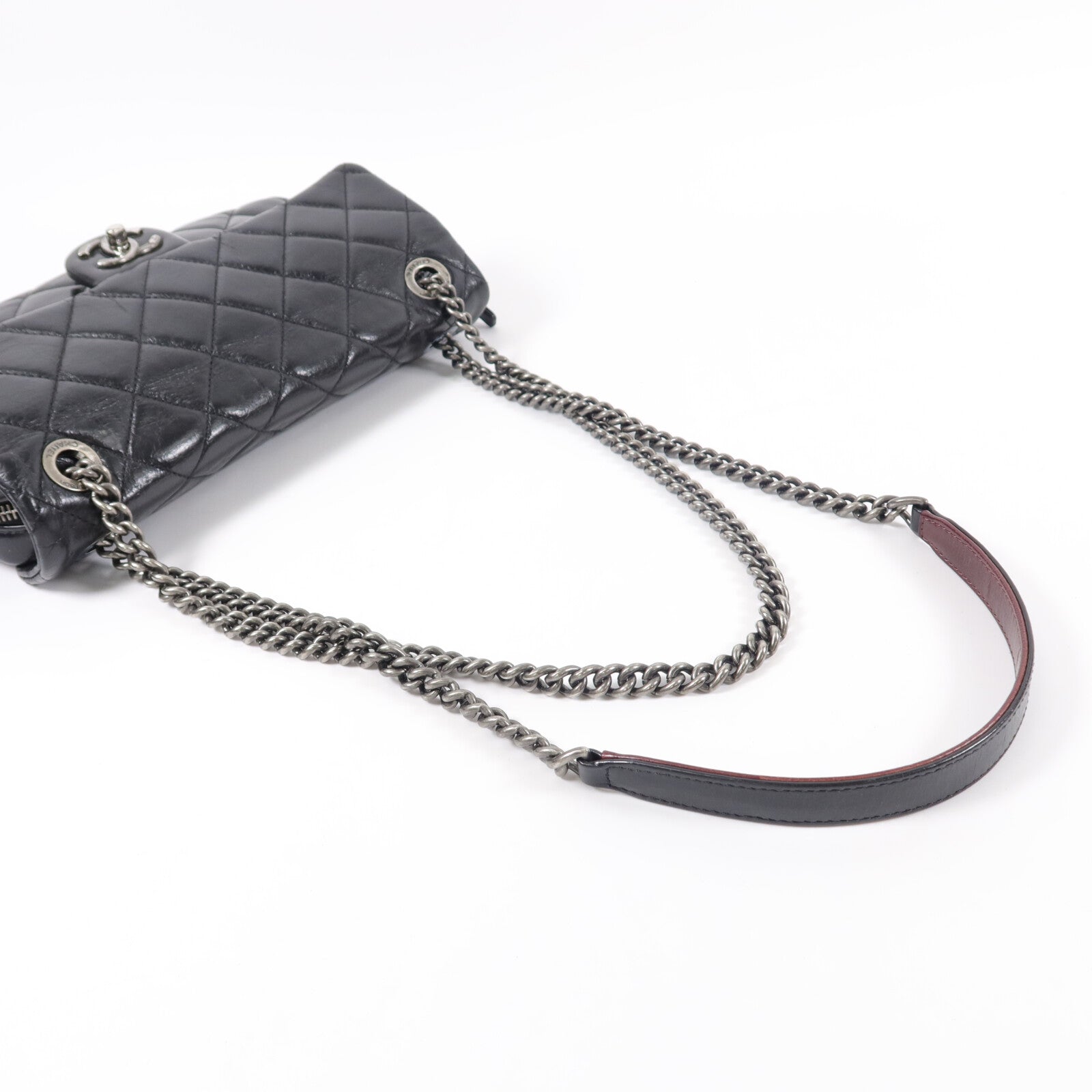 CHANEL 牛皮皮革Shoulder Bag鏈帶肩背袋