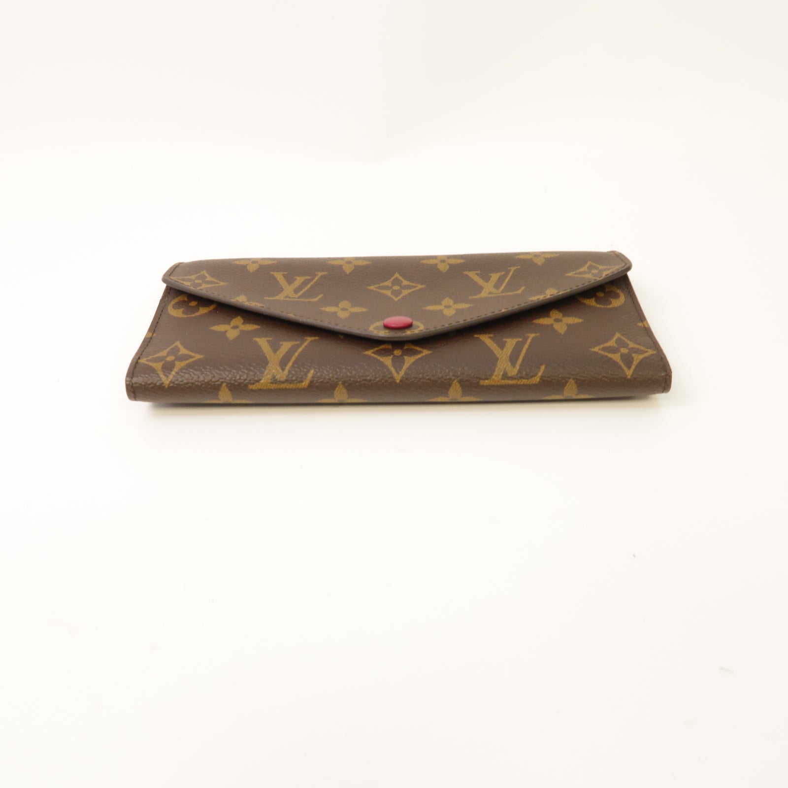 LOUIS VUITTON 【激減優惠】Monogram Josephine Wallet金扣長錢包棕色/酒紅色