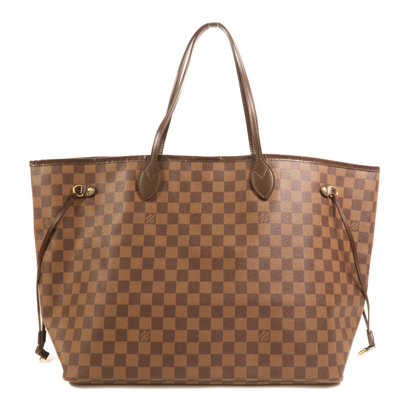 LOUIS VUITTON Damier Neverfull GM金扣肩背袋