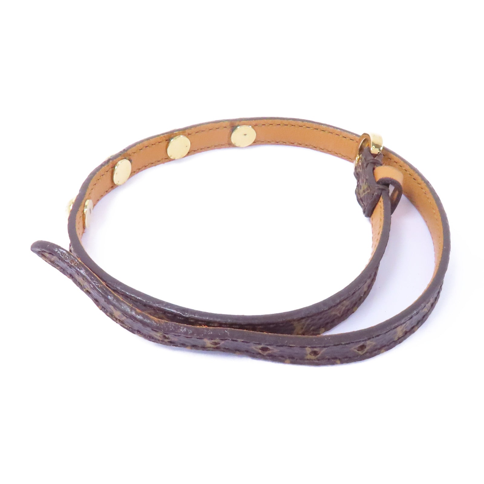 LOUIS VUITTON Monogram Bracelet金扣手鏈棕色