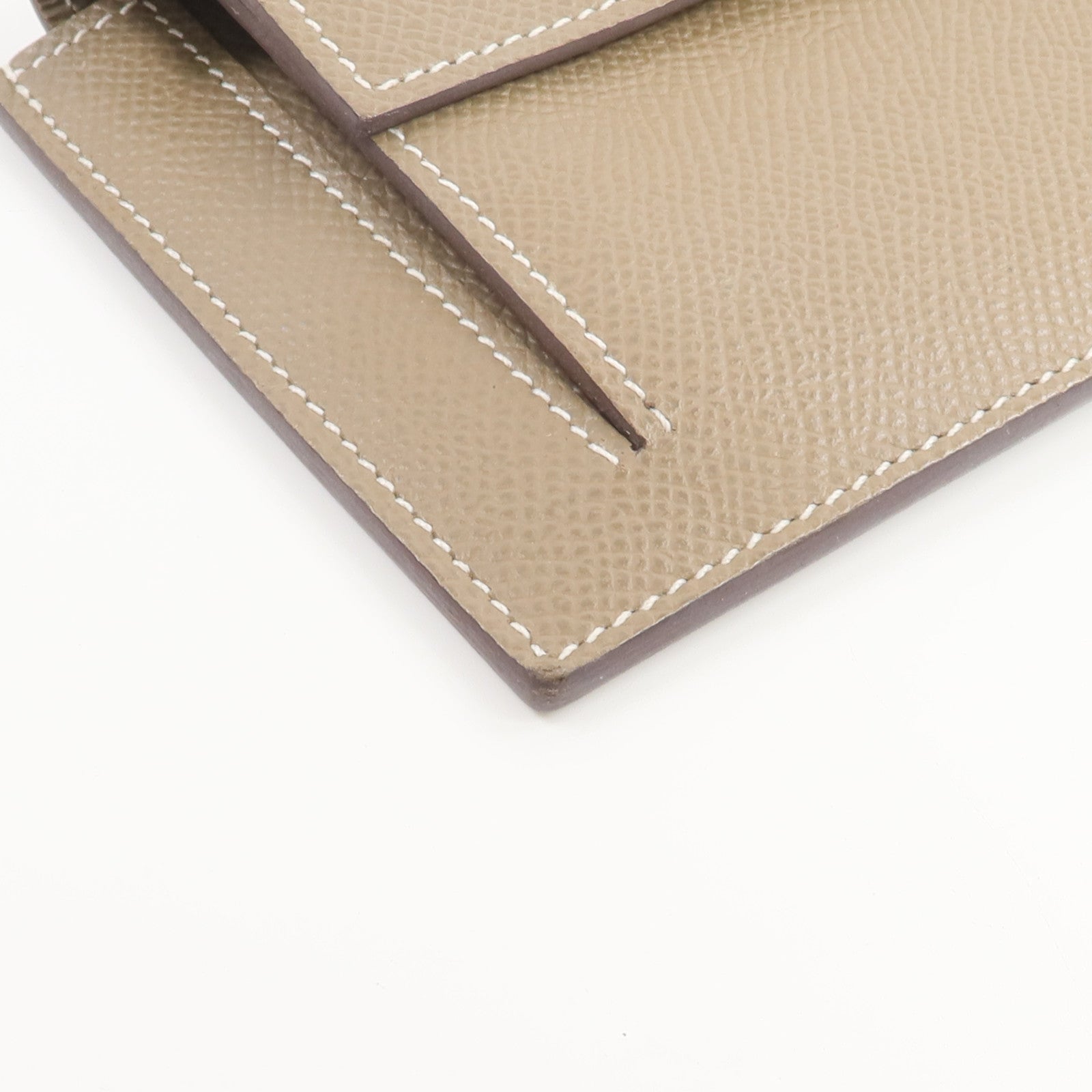 HERMES Epsom皮革Kelly Pockt Compact Wallet錢包Etoupe