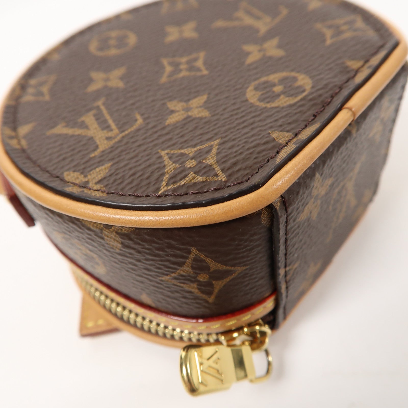 LOUIS VUITTON Monogram Boite Chapeau Necklace金扣鏈帶肩背袋啡色