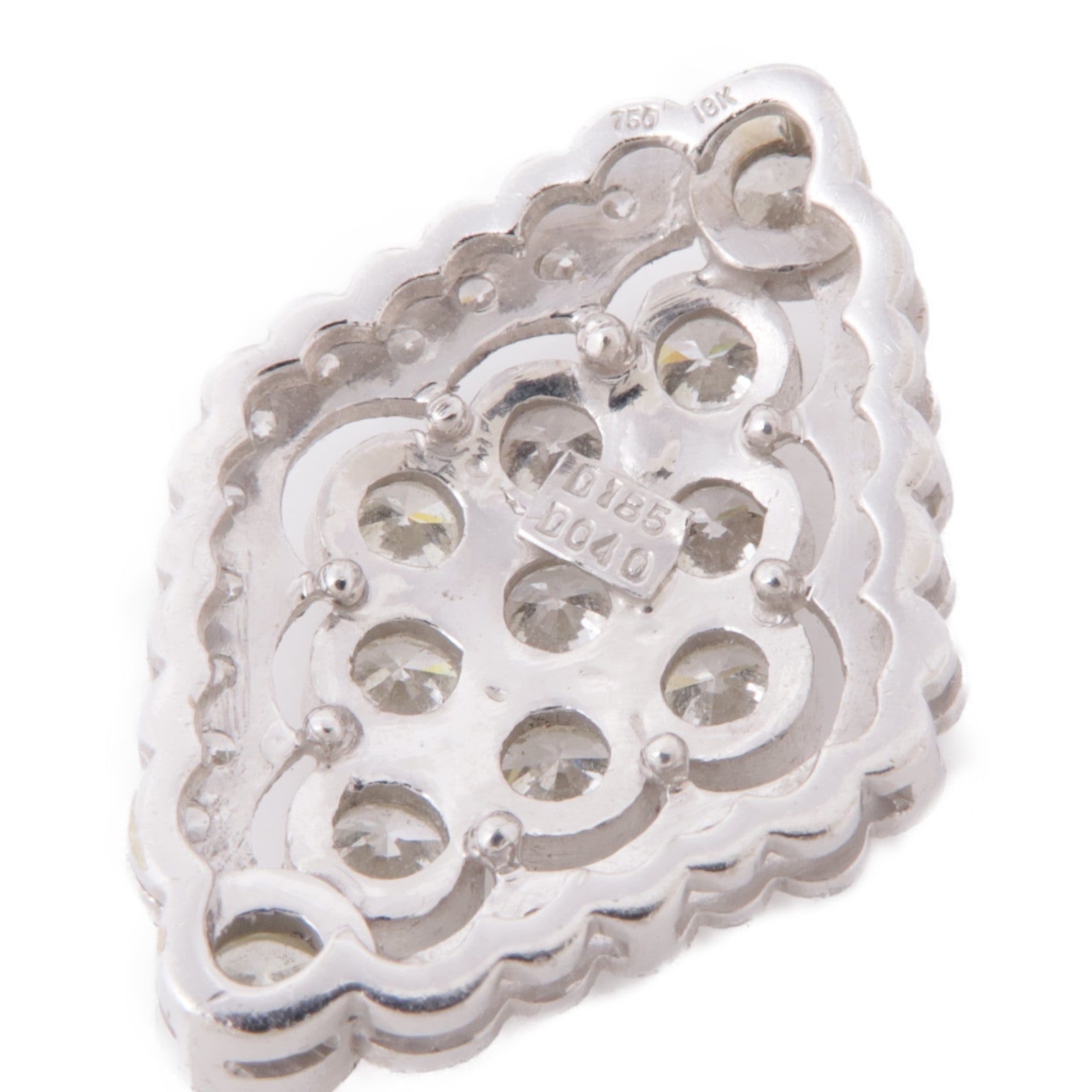 JEWELRY 【激減優惠】18K白金Diamond Pendant Top鑽石吊墜