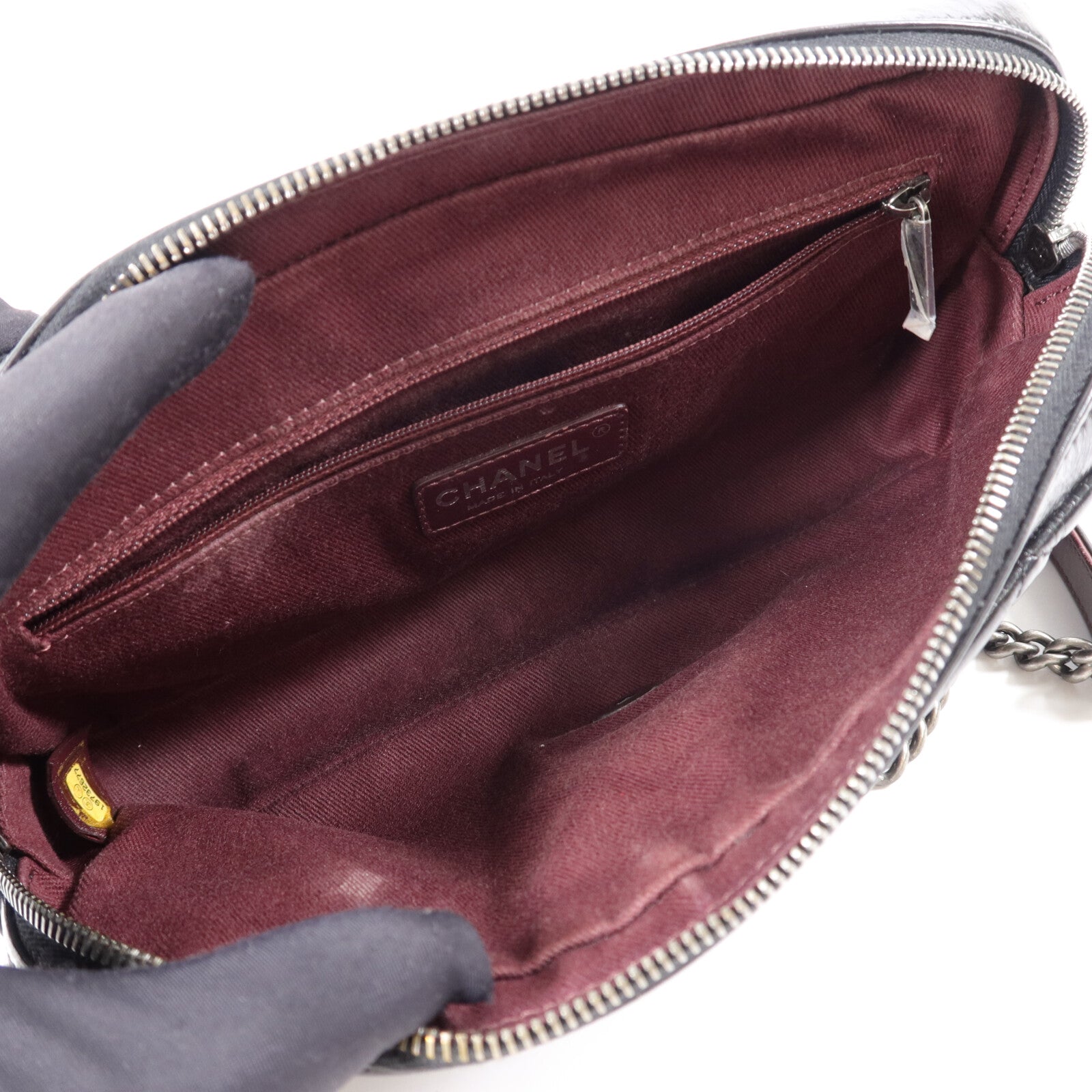 CHANEL 牛皮皮革Shoulder Bag鏈帶肩背袋