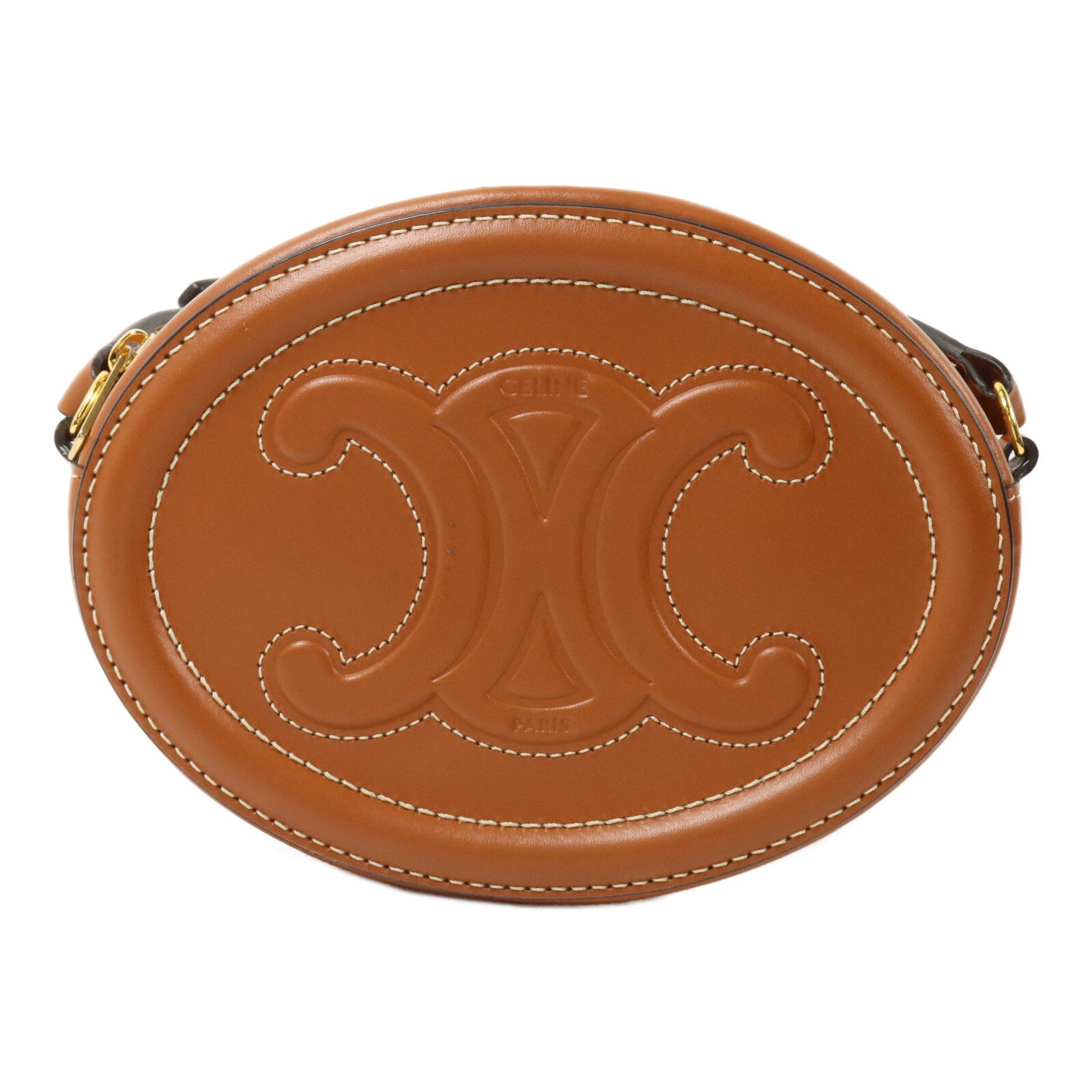CELINE 牛皮皮革Triomphe Oval肩背袋