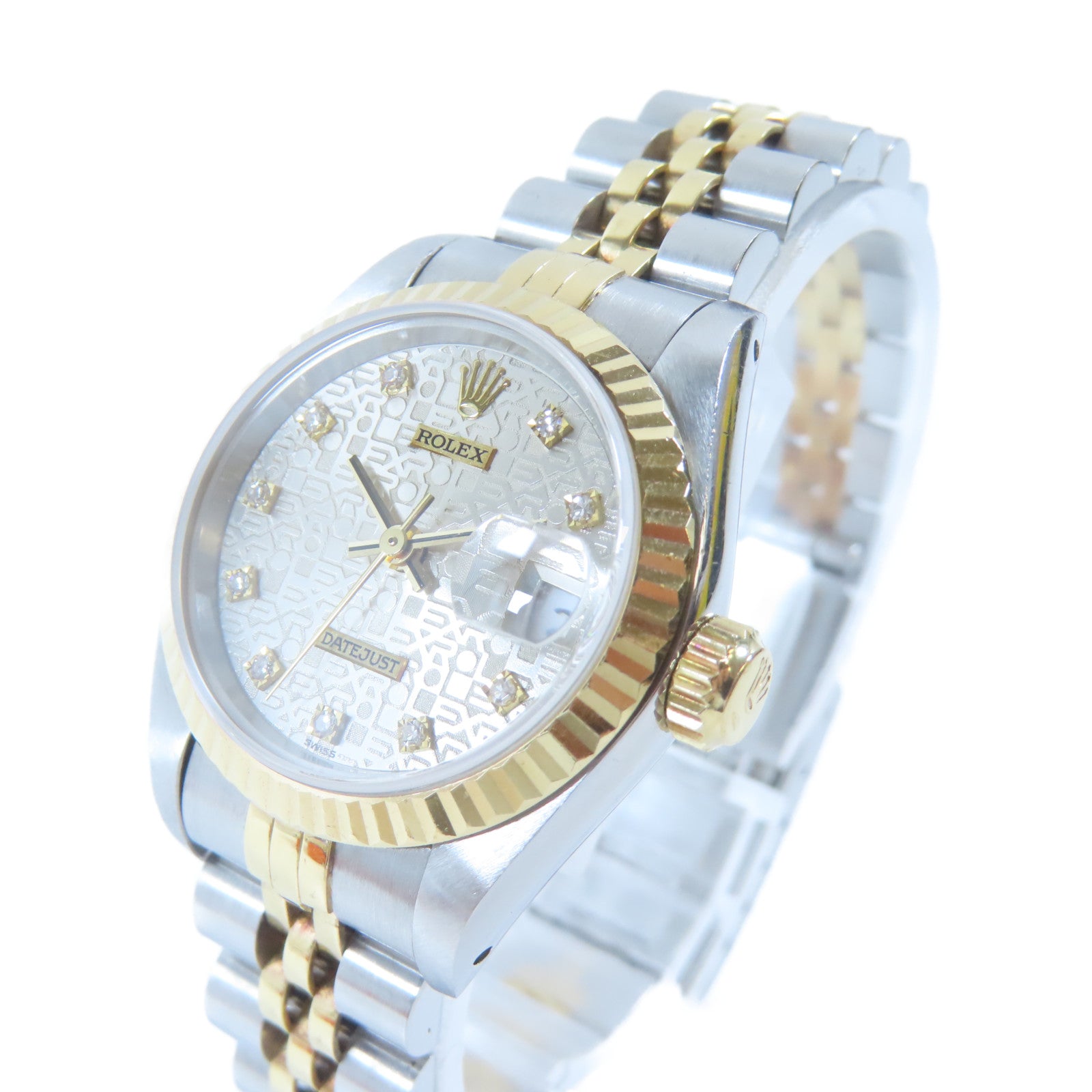 ROLEX Datejust不鏽鋼手錶自動機芯銀色