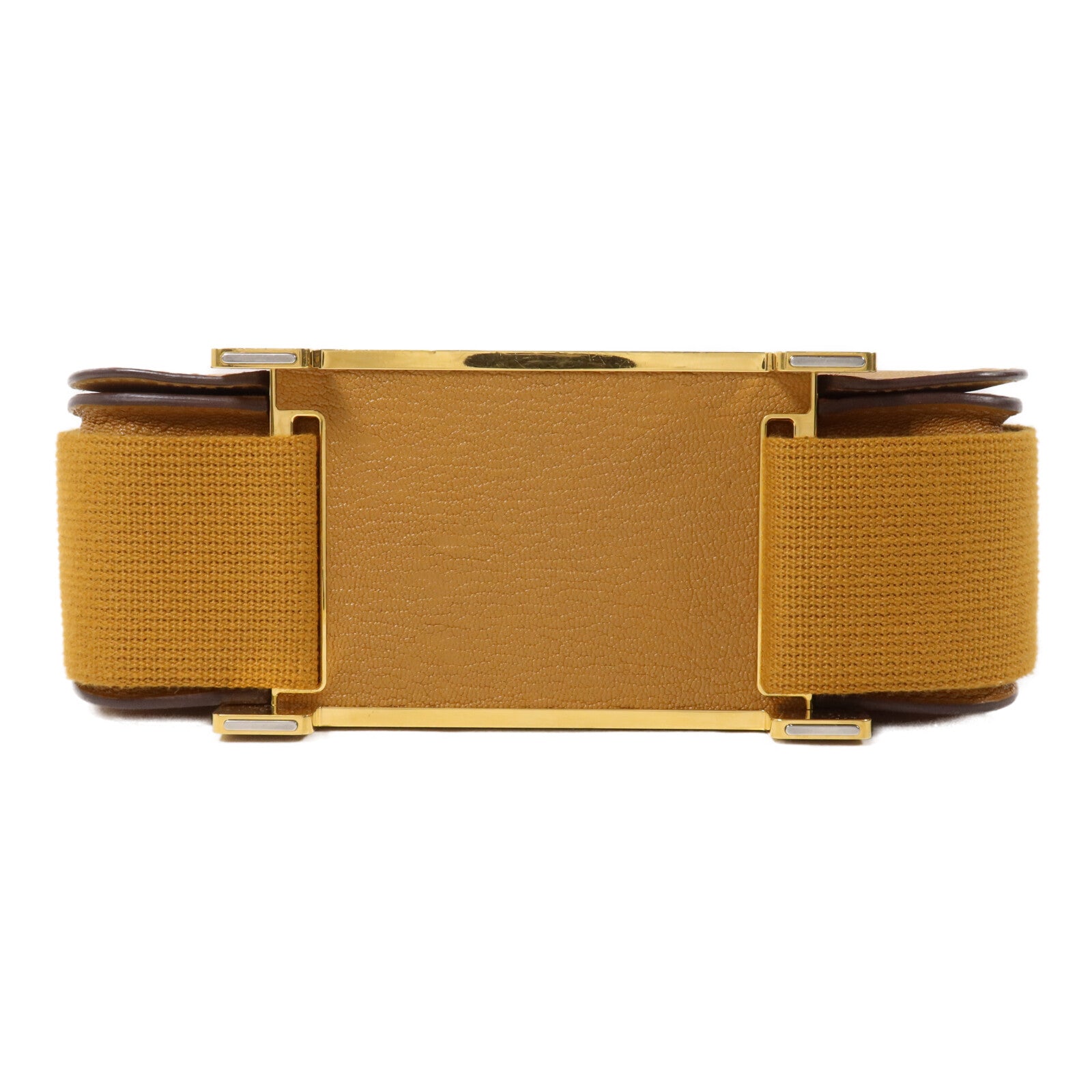 HERMES Chevre皮革Geta肩背袋Caramel