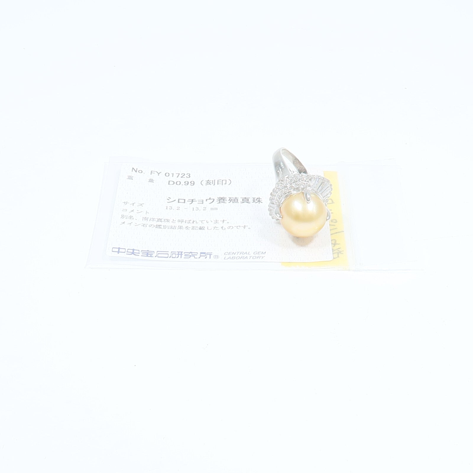 JEWELRY PT900鉑金Pearl Diamond Ring珍珠/鑽石戒指