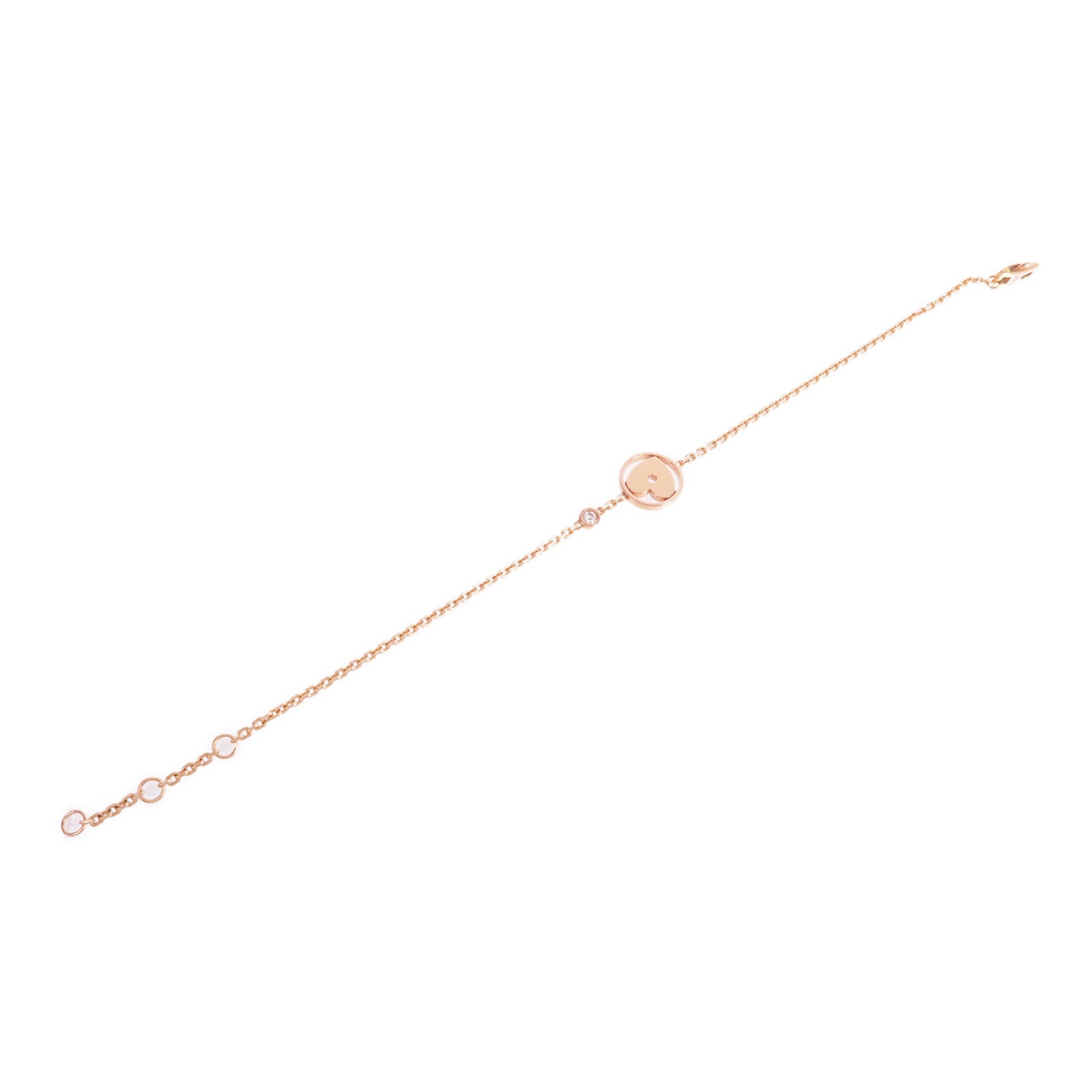 LOUIS VUITTON 18K玫瑰金Monogram Idylle Coeur Bracelet鑽石手鏈