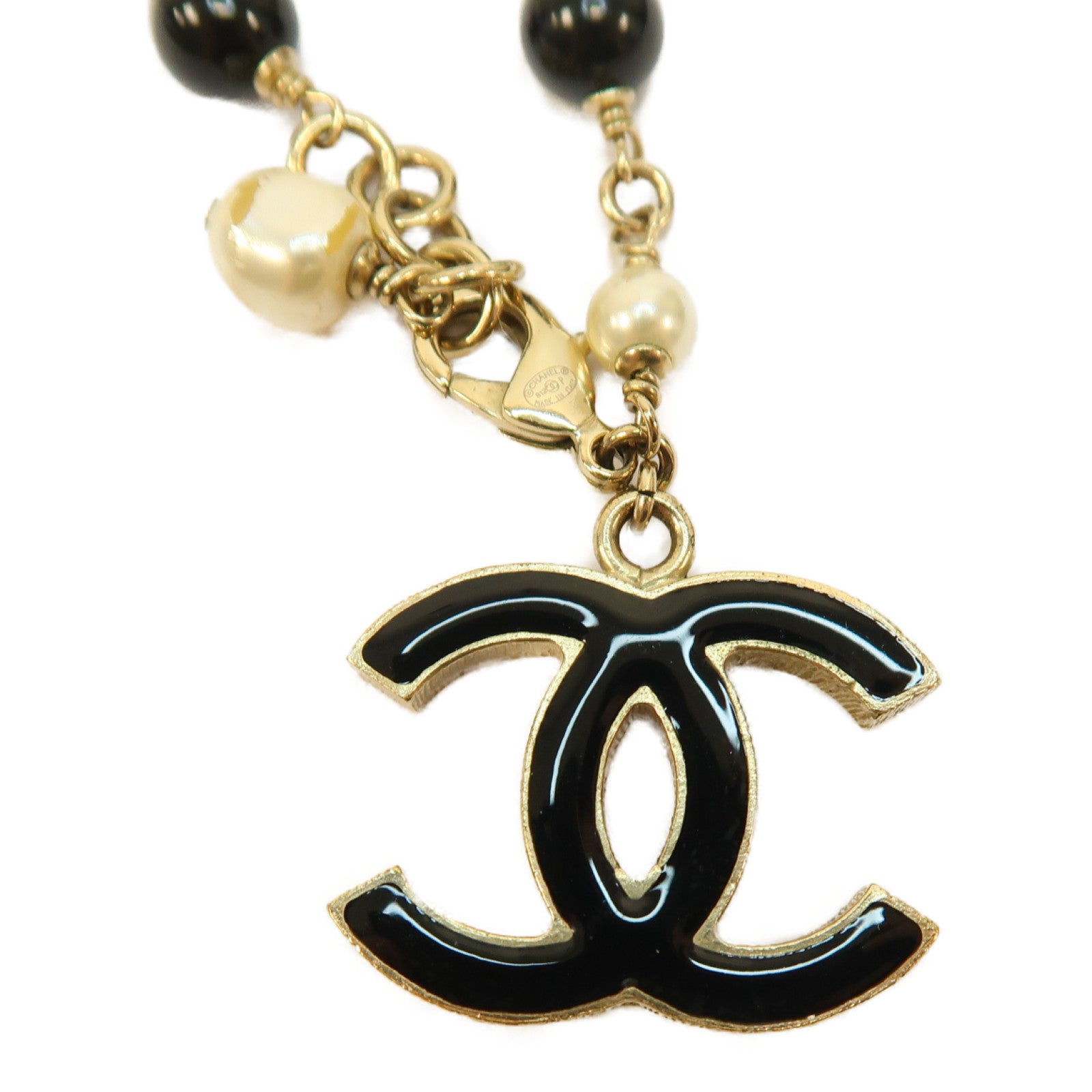 CHANEL 金屬/PVC Bracelet手鏈金色/黑色/白色