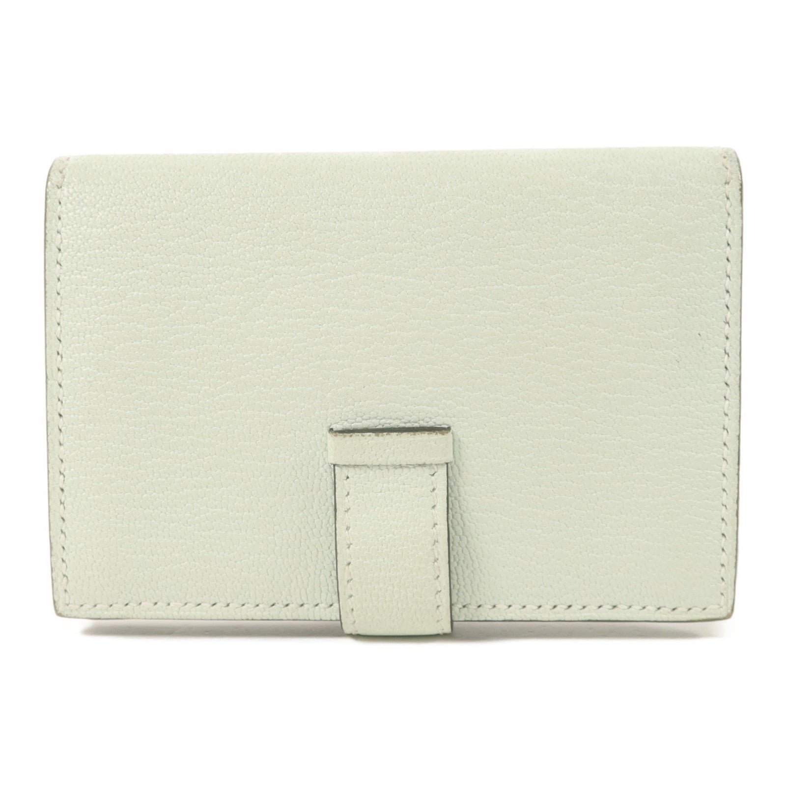 HERMES 【激減優惠】Chevre皮革Bearn Mini Wallet錢包Vert Peppermint