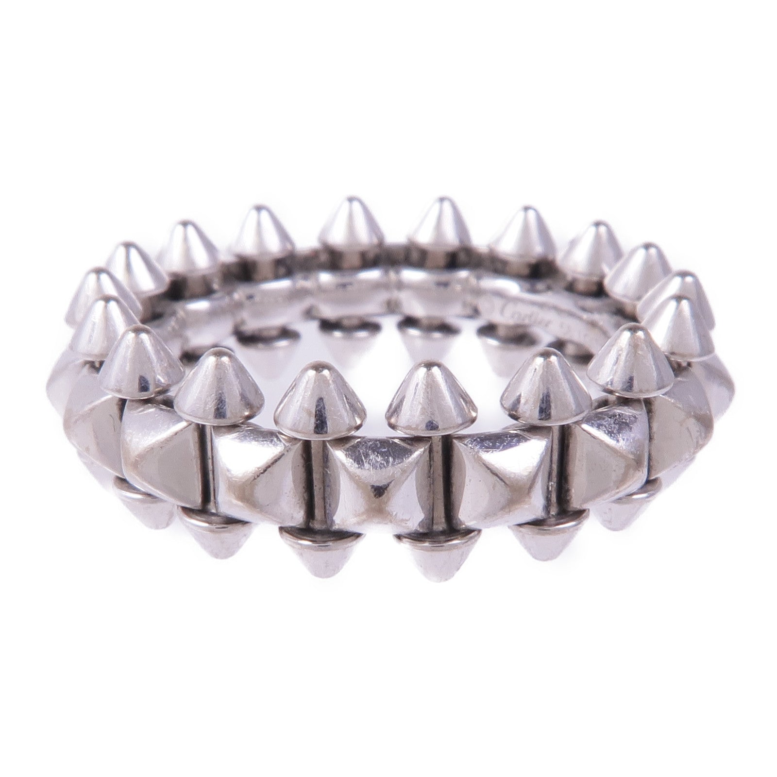 CARTIER 18K白金Clash de Ring戒指Cartier#58/US#8