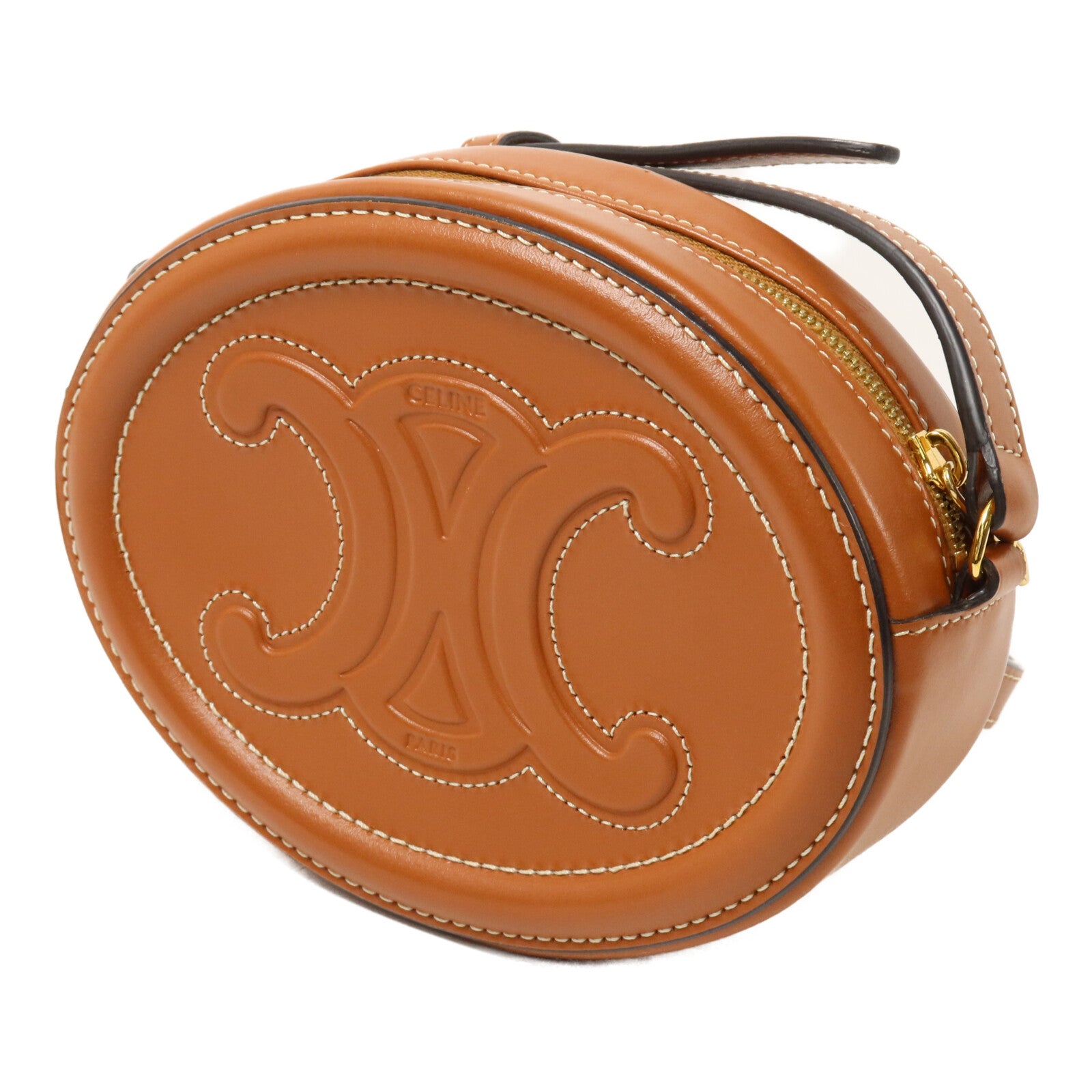 CELINE 牛皮皮革Triomphe Oval肩背袋