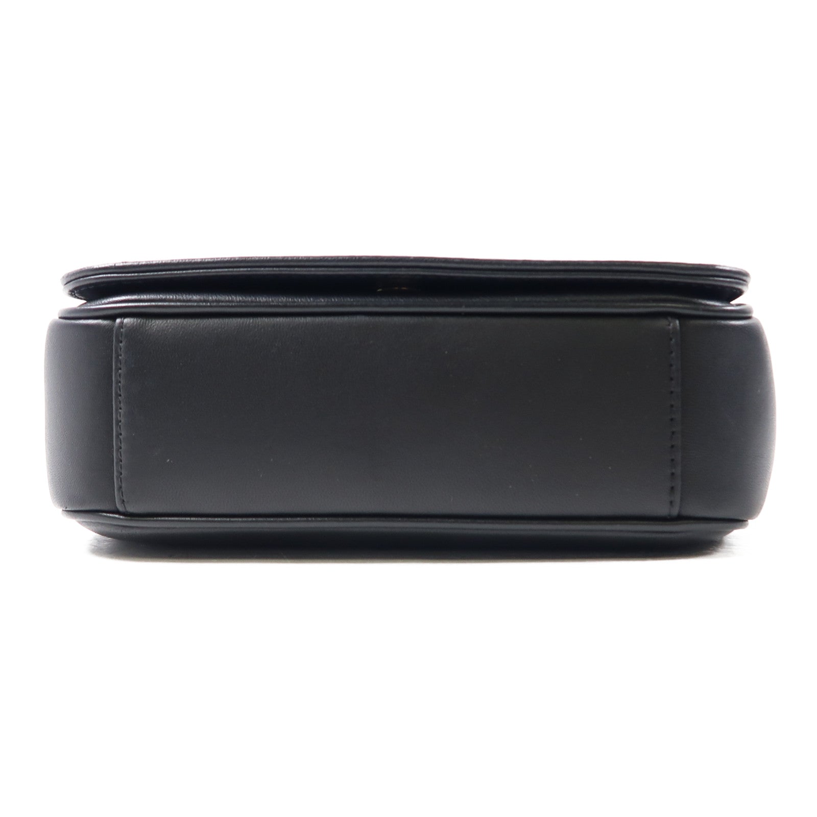 CHANEL 羊皮皮革Shoulder Bag金扣鏈帶肩背袋黑色