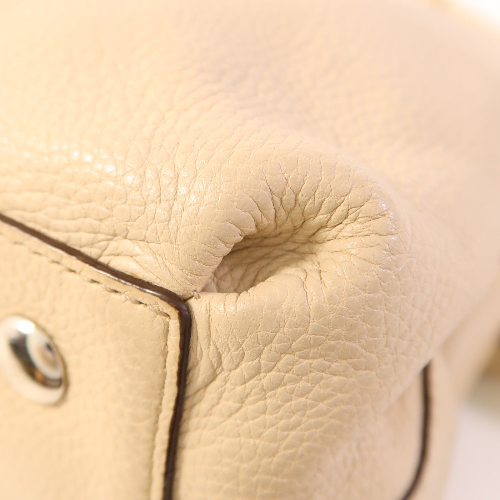 COACH 牛皮皮革Shoulder Bag銀扣肩背袋