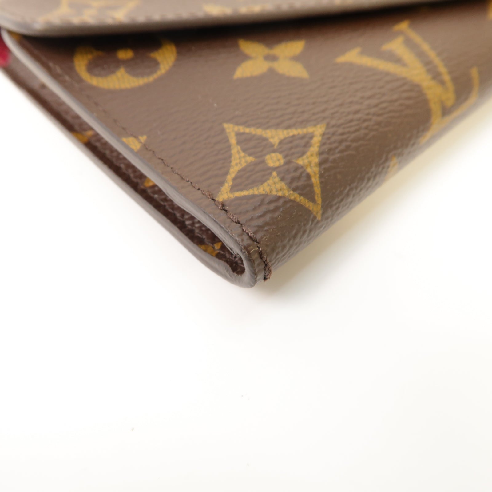 LOUIS VUITTON 【激減優惠】Monogram Josephine Wallet金扣長錢包棕色/酒紅色