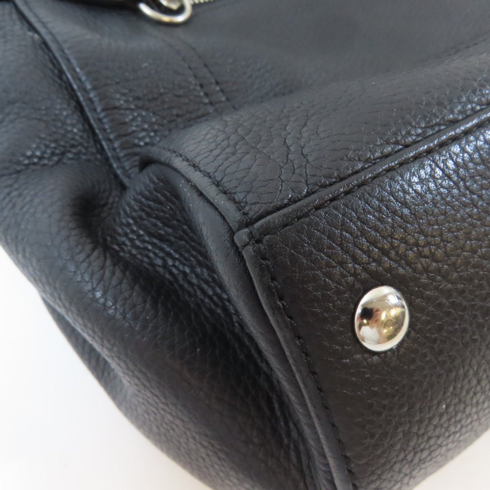 COACH 牛皮皮革Penelope Shoulder Bag銀扣肩背袋黑色