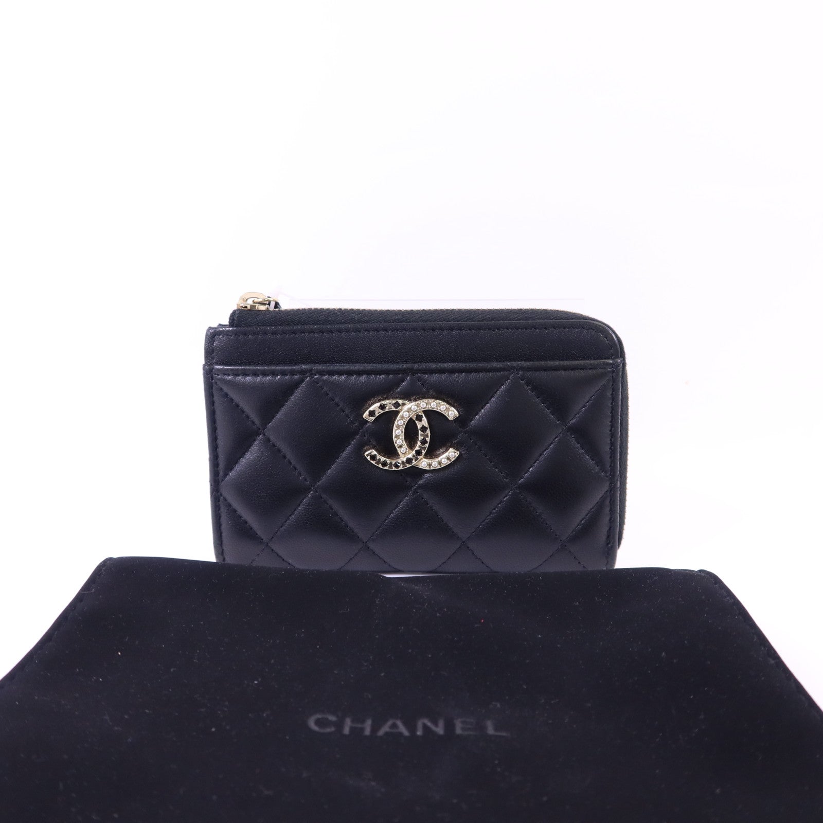CHANEL 羊皮皮革Card Case金扣卡片套