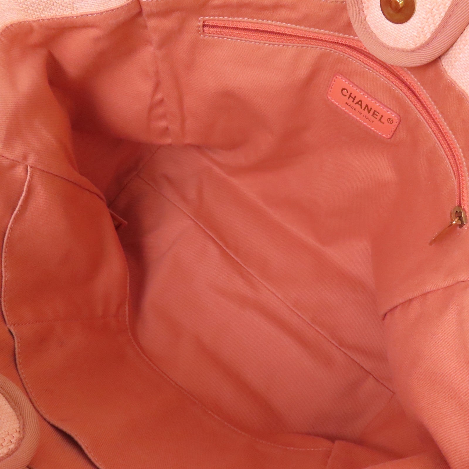 CHANEL 帆布Deauville MM銀扣肩背袋