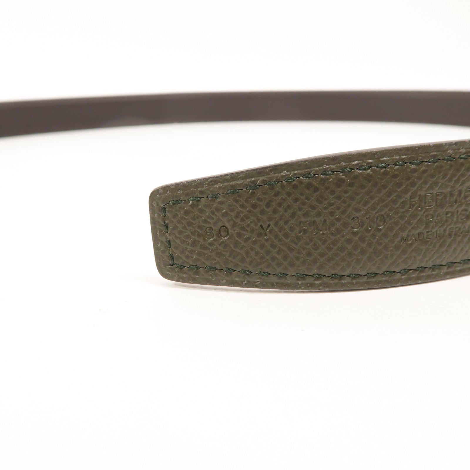 HERMES Epsom/Swift皮革Heritage Belt 80cm皮帶