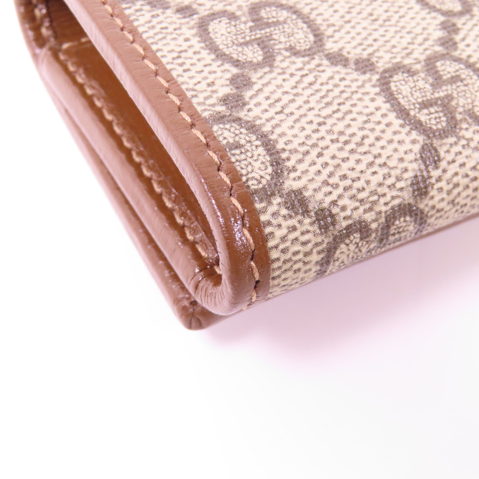 GUCCI 塗層帆布Key Holder金扣鎖匙包啡色